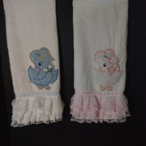 Stevens Cotton Towels With Ducks and Lace